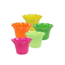 Prodotto Fioriera in plastica, coloratissimi assortiti. Ø9cm 10 pezzi