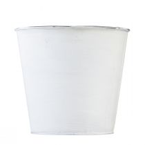 Prodotto Vaso da fiori in metallo fiori bianchi 12,5 cm H11,5 cm