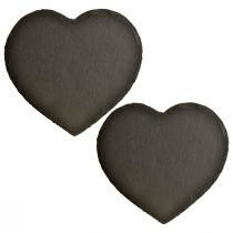 Prodotto San Valentino Cuore in Ardesia Cuore Decorativo Nero 25 cm 2 pz