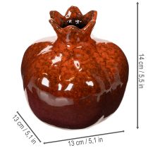 Prodotto Decorazione in ceramica a forma di melagrana, lucida, 14 cm