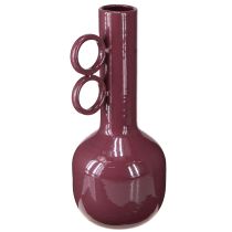 Prodotto Vaso moderno e artistico con collo lungo e manici rotondi per interni eleganti, 24 cm