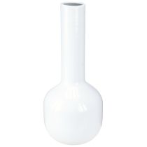 Prodotto Vaso decorativo moderno vaso in metallo bianco crema Ø10,5cm H25,5cm