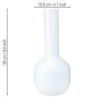 Prodotto Vaso decorativo moderno vaso in metallo bianco crema Ø10,5cm H25,5cm