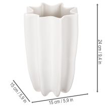 Prodotto Vaso a coste, vaso decorativo alto per fiori secchi, 24 cm
