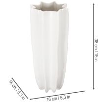 Prodotto Vaso da fiori scanalato, moderno, decorativo, 38 cm