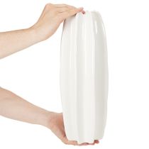 Prodotto Vaso a coste, moderno vaso in ceramica per fiori secchi, 40 cm