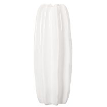Prodotto Vaso a coste, moderno vaso in ceramica per fiori secchi, 40 cm