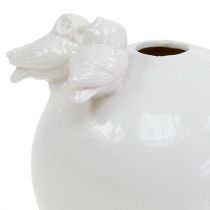 Vaso con gufi Ø11,5cm bianco