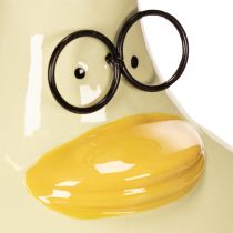 Prodotto Vaso a forma di anatra, in ceramica, design allegro, ideale per interni moderni, 15 cm, 2 pezzi