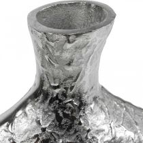 Prodotto Vaso decorativo in metallo martellato vaso da fiori argento 24x8x27cm