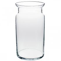 Vaso in vetro, vaso decorativo, vetro candela Ø15,5cm H28cm