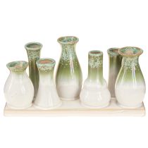 Prodotto Vasi decorativi in ceramica su vassoio, versatile decorazione per la casa, 26 cm