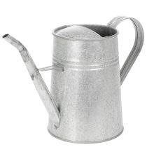 Prodotto Annaffiatoio decorativo zincato, in metallo, grigio, look vintage, 1,7 l, altezza 23 cm, ideale per decorazioni floreali e vasi di fiori.