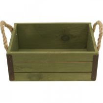 Prodotto Fioriera vintage in legno verde L24/30 cm set di 2