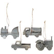 Prodotto Macchinine decorative vintage in metallo da appendere, misure assortite, 9-10 cm, 4 pezzi