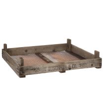 Prodotto Scatola vintage in legno con rete metallica, stile rustico, scolapasta per cipolle, decorativa, 75×50×14 cm