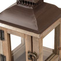 Prodotto Lanterna vintage lanterna in legno marrone scuro 15×15 cm H26 cm