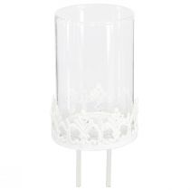 Prodotto Portacandela vintage da collegare bianco Ø5,5 cm H8 cm 4 pezzi