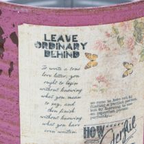 Prodotto Vaso decorativo vintage in metallo viola, decorazione estiva Ø11cm H10.5cm