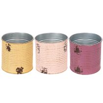 Prodotto Vaso/scatola in stile vintage con scritta decorativa per interni, 11 cm, 3 pezzi
