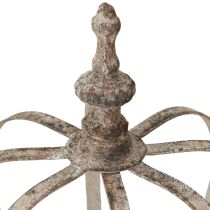 Prodotto Lanterna Vintage Corona Metallo con Vetro Grigio Ø14cm H18.5cm