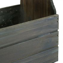 Fioriera vintage fioriera in legno marrone 28×14×31cm