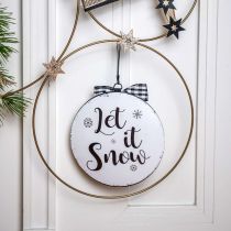 Prodotto Appendino decorativo Palla per albero di Natale in metallo vintage Ø15cm 3 pz