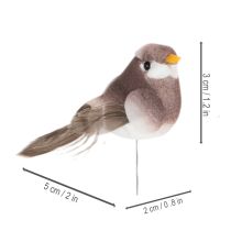 Prodotto Uccelli decorativi, decorazioni artificiali per la casa, occasioni primaverili, con piumaggio colorato, in plastica, 5 cm, 18 pezzi