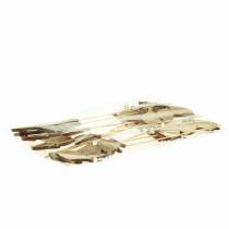 Prodotto Uccelli decorativi primaverili con bastoncino in legno assortiti H10,5 cm 12 pz