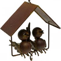 Prodotto Uccelli decorativi da appendere ruggine deco metallo marrone 14,5×16 cm