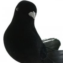 Prodotto Piccioni su filo, decorazione nuziale, piccioni neri H7cm 4 pezzi