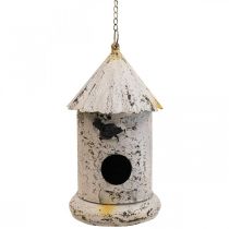 Casetta per uccelli decorativa, decorazione sospesa decorazione da giardino in metallo H36cm