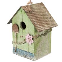 Prodotto Casetta per uccelli con decorazione floreale, decorazione romantica per casa di campagna, 19 cm