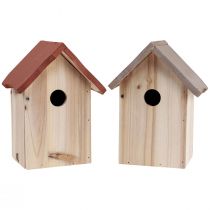Nido per casetta per uccelli in legno marrone naturale/beige 23 cm 1pz
