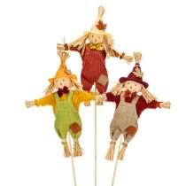 Prodotto Spaventapasseri decorativo su bastoncino, ideale per lavori manuali e piante, 60 cm.