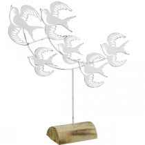Rondini, decorazioni per la tavola, decorazioni per uccelli da posizionare Bianco, colori naturali Shabby Chic H33.5cm L32.5cm