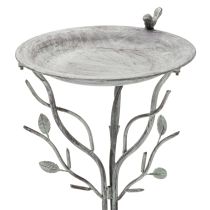 Prodotto Bagno per uccelli decorativo con delicato motivo a foglie in stile vintage, 74 cm