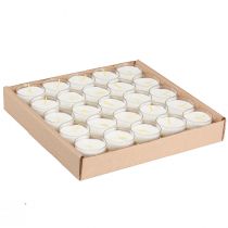 Prodotto Candele votive bianche con ciotola Ø4,3cm 25 pz
