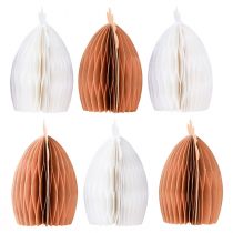 Prodotto Decorazione da tavolo pollo a nido d'ape Pasqua bianco arancione 11×6,5×12 cm 6pz