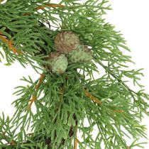 Ghirlanda di ginepro artificiale, ghirlanda decorativa di ginepro, coni Ø25cm