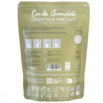 Prodotto Granuli di cera bianca per candele con stoppino 400 g
