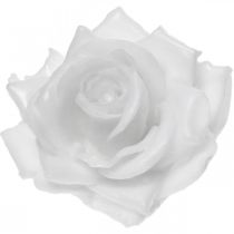 Cera rosa bianca Ø10cm Fiore artificiale cerato 6 pezzi