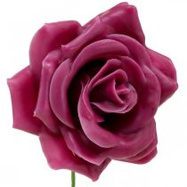 Rose di cera rose decorative rosa cera Ø8cm 12p