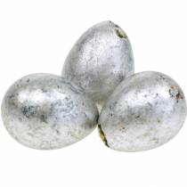Decorazione uovo di quaglia argento vuoto 3cm Decorazione pasquale 50p