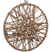 Decorazione da parete in stile boho, anello decorativo nastro di iuta Ø23cm 5pz