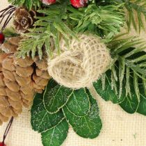 Prodotto Decorazione da parete Campana di Natale in juta assortita H20cm 2 pezzi