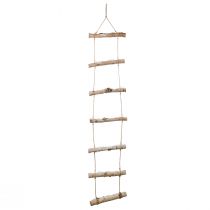 Prodotto Decorazione murale natalizia con lucine micro LED, piccoli fiocchi di neve in legno e rami innevati H150cm