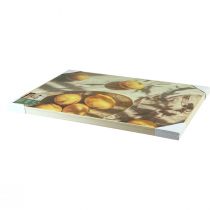 Prodotto Quadro murale a forma di limone, decorazione estiva, stile mediterraneo, cornice in legno, 40x60cm, decorazione murale per soggiorno