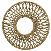 Decorazione murale in stile boho, anello decorativo nastro di iuta Ø38cm