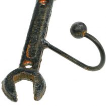 Attrezzo per gancio a muro marrone scuro 14 cm 2 pezzi